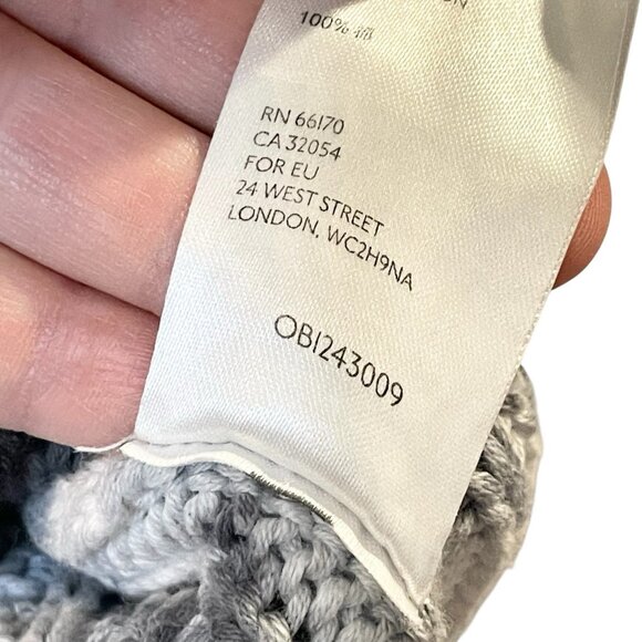 Anthropologie Pilcro Joni Tie-Dye Chunky Cable Knit Sweater Navy Blue White XS - Picture 9 of 9